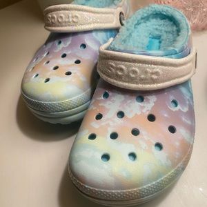 Crocs glitter pastels size 1